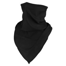 Bandana Neck Gaiter Balaclava Face Scarf Mask Quick-Dry Half Masks Jet Black