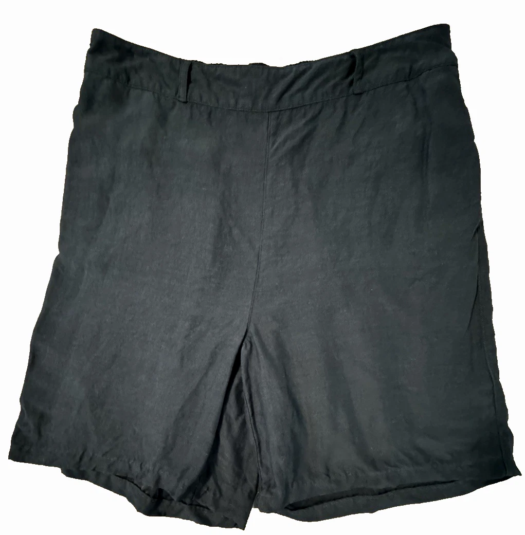 H Halston Black Lined Linen Shorts Pull On Pocket Black Elastic Waist XL Coastal
Opens in a new wind