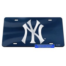New York YANKEES BASEBALL ✅ Official MLB Acrylic License Plate Frame 🚚💨GIFT 🎁