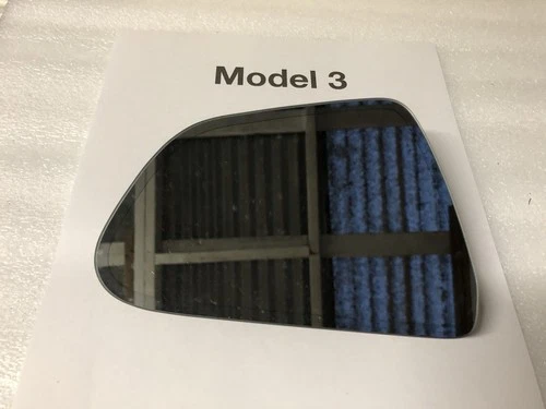 17-23 Tesla Model 3 Left Driver Side Outside View Auto Dim Door Mirror Glass OEM