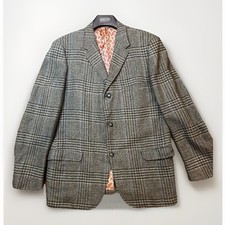 Vintage Reuben's Custom Tweed Sport Coat Blazer Wool Plaid USA 60s