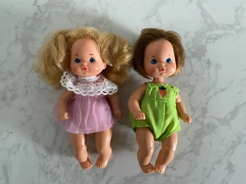 Lot of 2 1976 Mattel Barbie Happy Heart Family Toddler Dolls