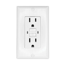 RV Dual GFCI Electrical Outlet with Cover Plate – Weather-Resistant AC Power Soc
