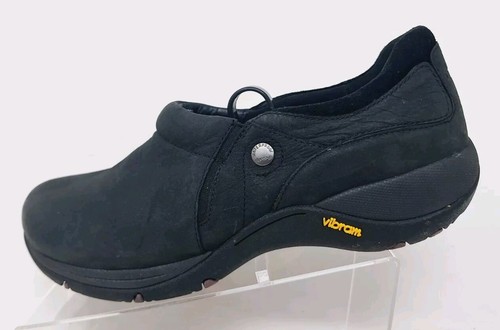 Dansko Womens EU 39 US 8.5 Black Celeste Slip On Waterproof Nubuck Leather Clogs - Picture 2 of 8
