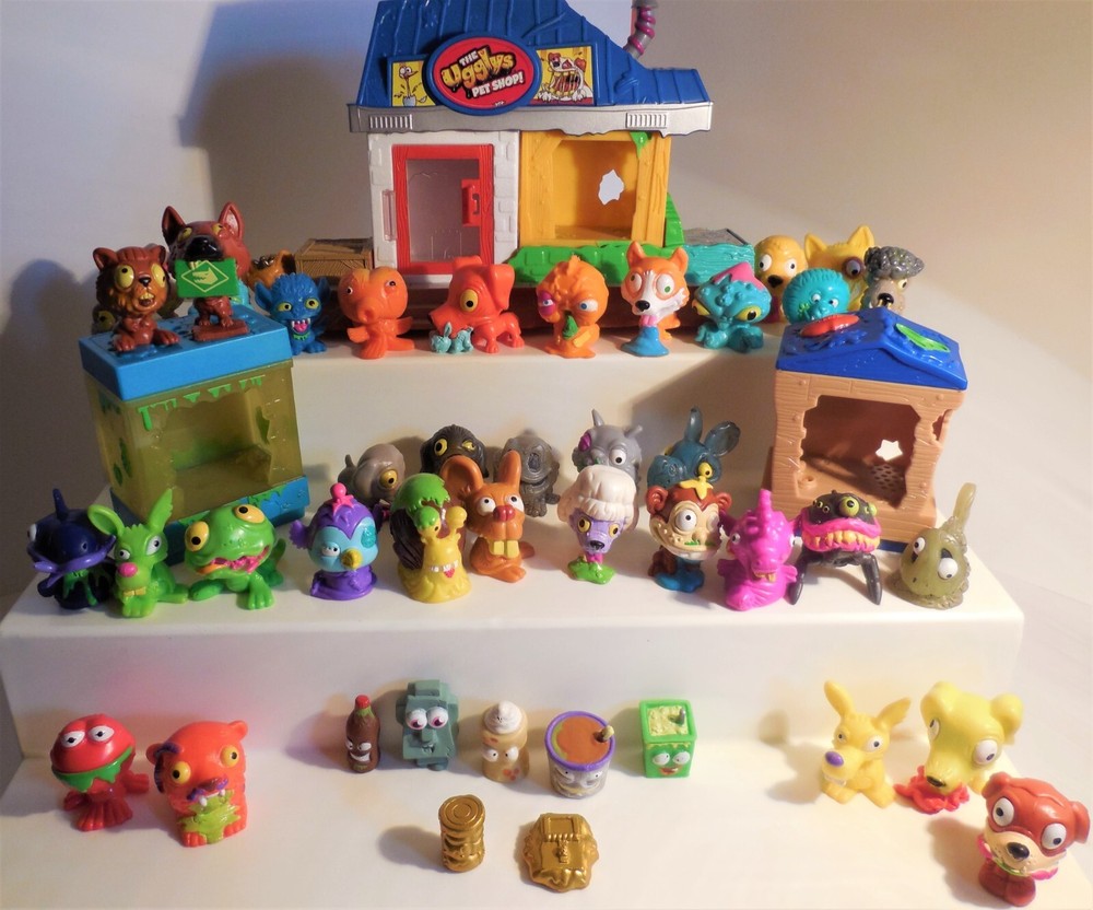 MOOSE ENTERPRISES UGGLYS ANIMAL PET SHOP MINI FIGURES GROSSERY GANG 2 GOLD LOT
