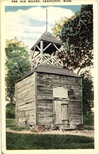Old Belfry Lexington MA White Border Unposted Postcard 1925