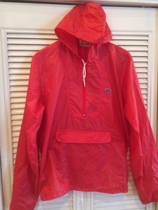 red lacoste windbreaker
