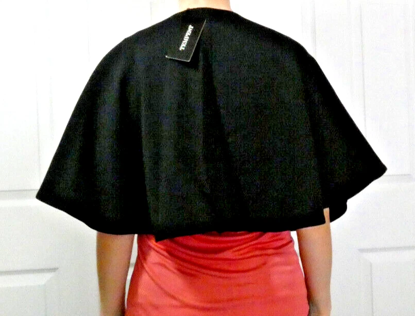 Short black cheap cape skirt