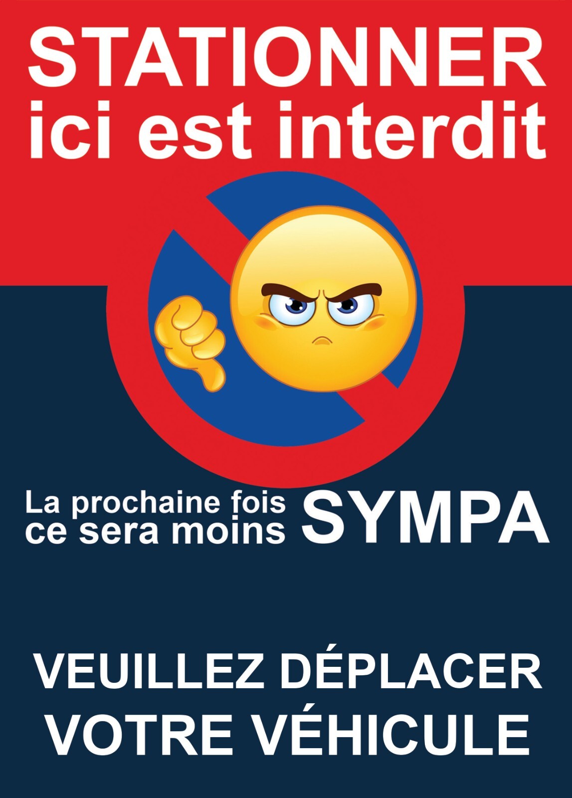 Parking prohibited stickers. Sold in lot of 25 copies.