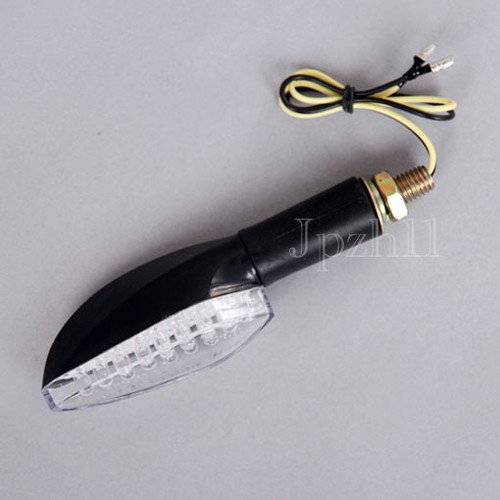 2x 18 LED Amber Motorcycle Turn Signal Indicator Light Universal Long Stalk JA5 - Picture 2 of 6