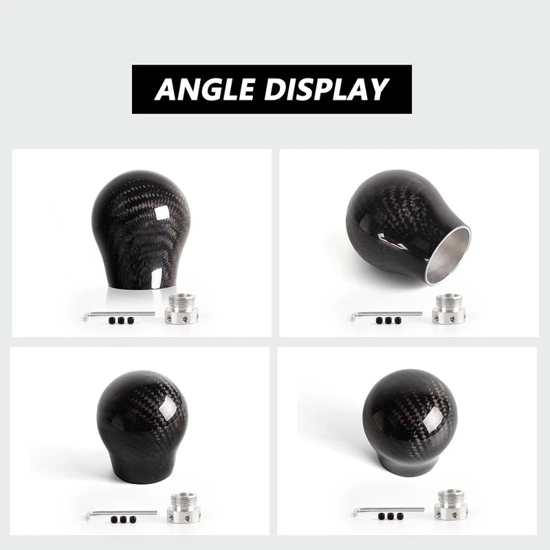 Modified Carbon Fiber Color Car Truck Gear Stick Shift Knob Shifter Lever Head — 第 3/4 张图片