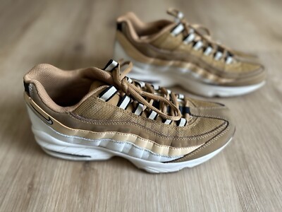 Nike Air Max 95 GS Shoes Wheat Gold White Size 7Y Women's 8.5 905348-700