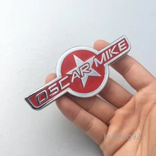 Red Metal 3D Car Side Body Rear Trunk Lid Badge Emblem Decal OSCARMIKE Sticker
