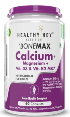 Nutrition Vegan Calcium with Magnesium, Vitamin D3 & Vitamin K2- Mk7-Bone Health
