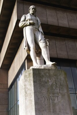 Foto 6x4 James Watt (1736-1819) Lee Bank Statue des schottischen Ingenieurs c2008