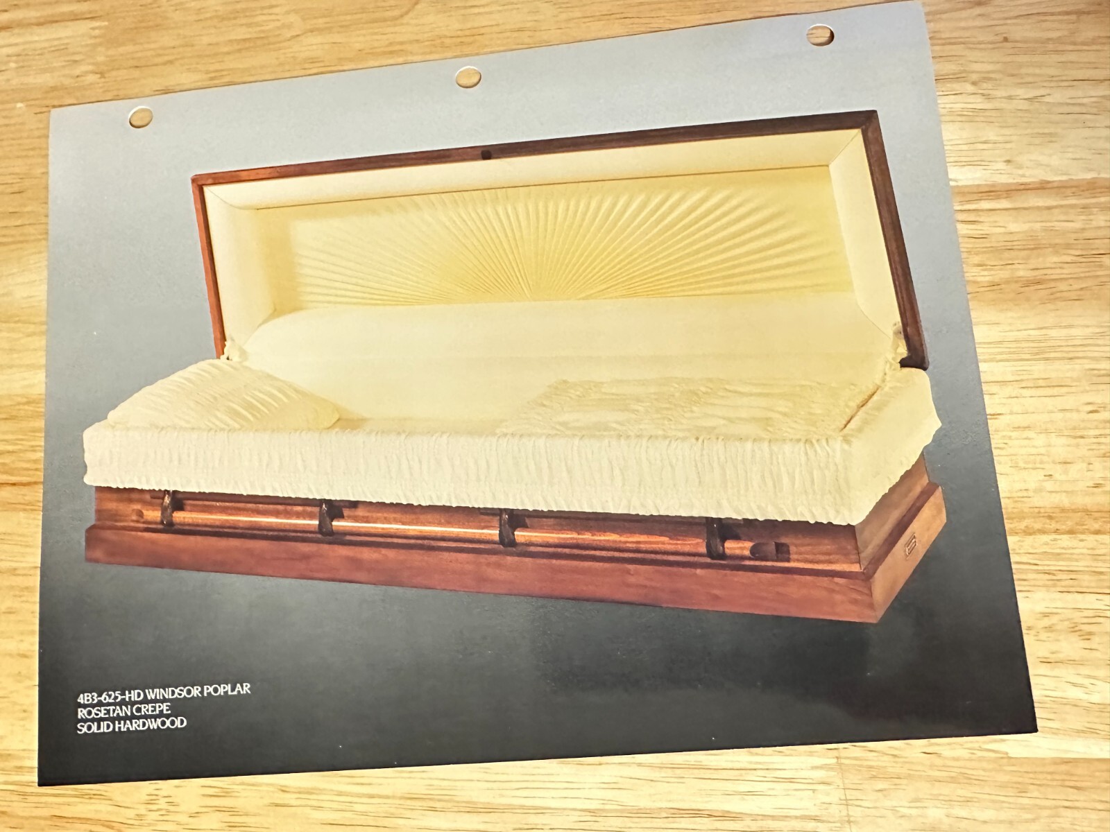 Batesville Casket Windsor Rosetan Crepe Advertisement Oddity