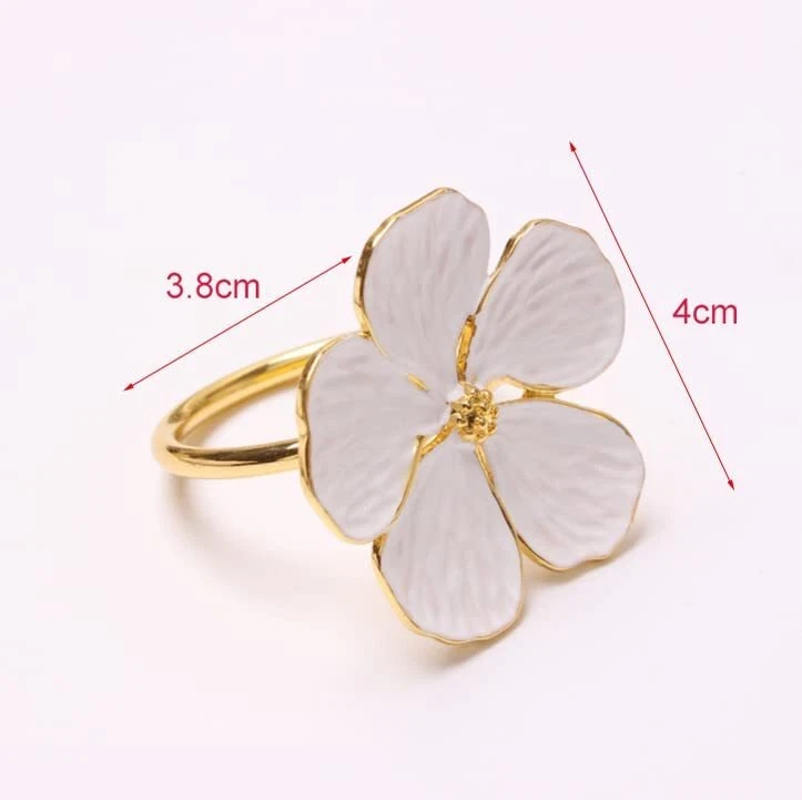 GIFTS PLAZA Judaica Flower Napkin Rings - Thumbnail 2