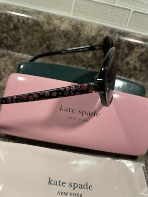 Authentic Kate Spade Annika JBHP Black And Silver Plastic Polarized Sunglasses Kate Spade Annika JBHP Black and Silver Plastic Polarized  main image 3