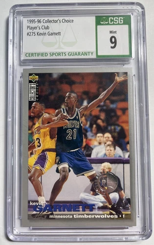1995 Kevin Garnett Players Club Collectors Choice RC CGC 9