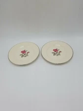 Homer Laughlin "Tiffany Rose" 6 Inch Bread and Butter Plate-Set of 2