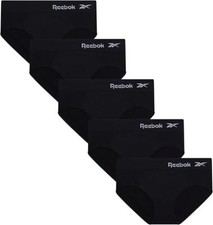 Reebok Hipster for Women - 5 Pack Seamless Moisture Wicking Nylon Spandex Underw