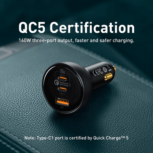 Baseus 160W USB C Auto Ladegerät QC5.0 Schnell Adapter KFZ für iPhone 14 Laptop - Bild 2 von 12