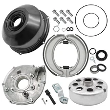 Rear Brake Drum Hub Plate Cover Shoes Bearing Seals Assy for Honda Fourtrax 3...