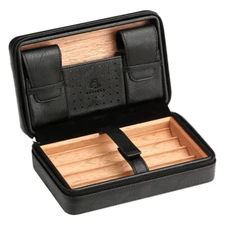 Galiner Travel Cigar Humidor Case Humidifier Box Cedar Tray For 4CT Count Cigars
