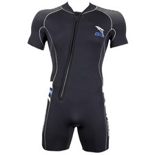 IST Men's 5mm Neoprene Front Zip Shorty with Super-Stretch Panels