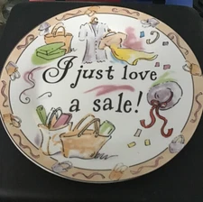 Home Essentials and Beyond I Just Love A Sale Plate Precious Great Unique GIFT.