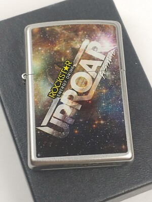 Zippo 205 Rockstar Energy Drink Uproad on Satin Chrome Lighter - JUL (G) 2013