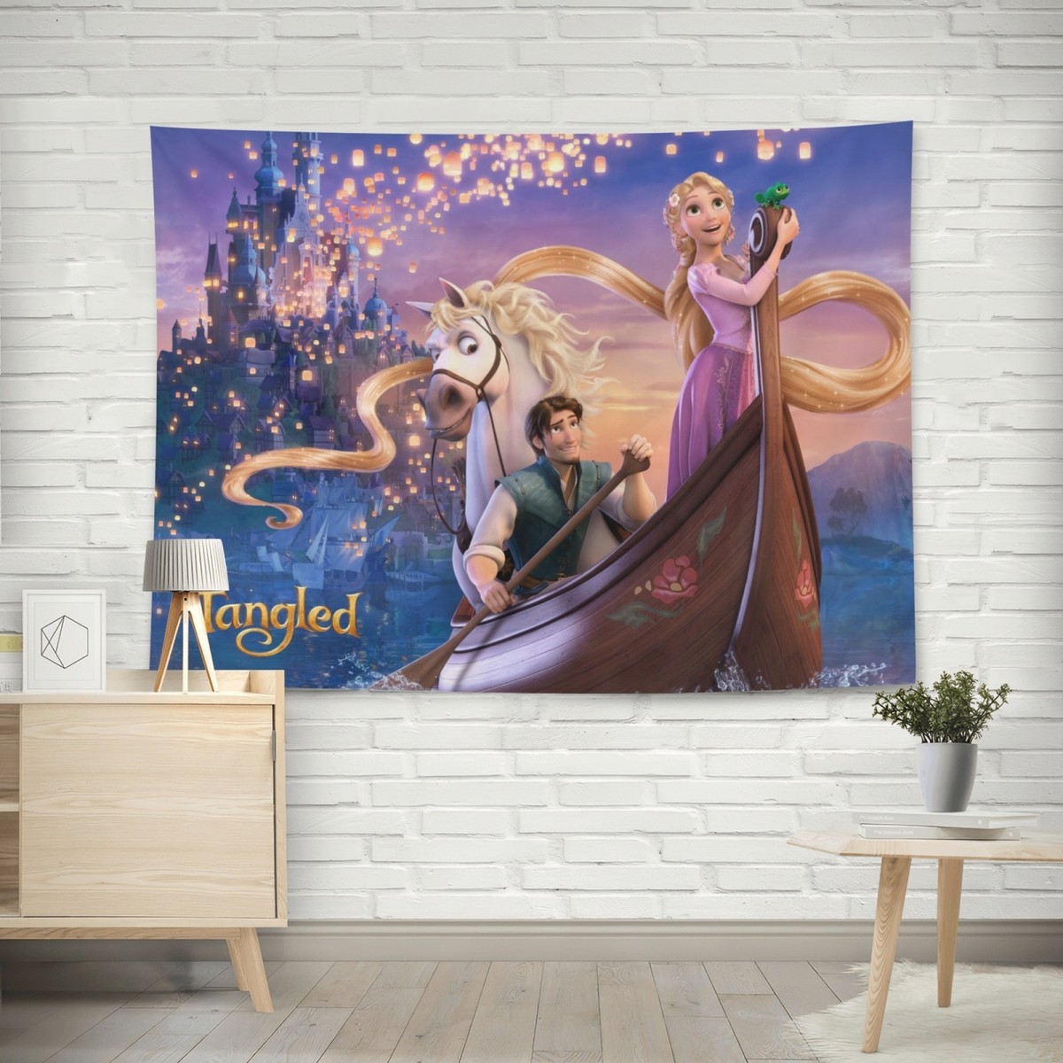 Tangled Rapunzel Tapestry Wall Hanging for Bed Room Wall