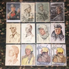 LOT of 12 WW2 WWII Germany Willhem Willrich Military Art Postcards 