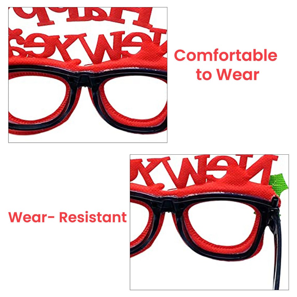 2024 Happy New Year Novelty Glasses Party Frame Props Fancy Dress