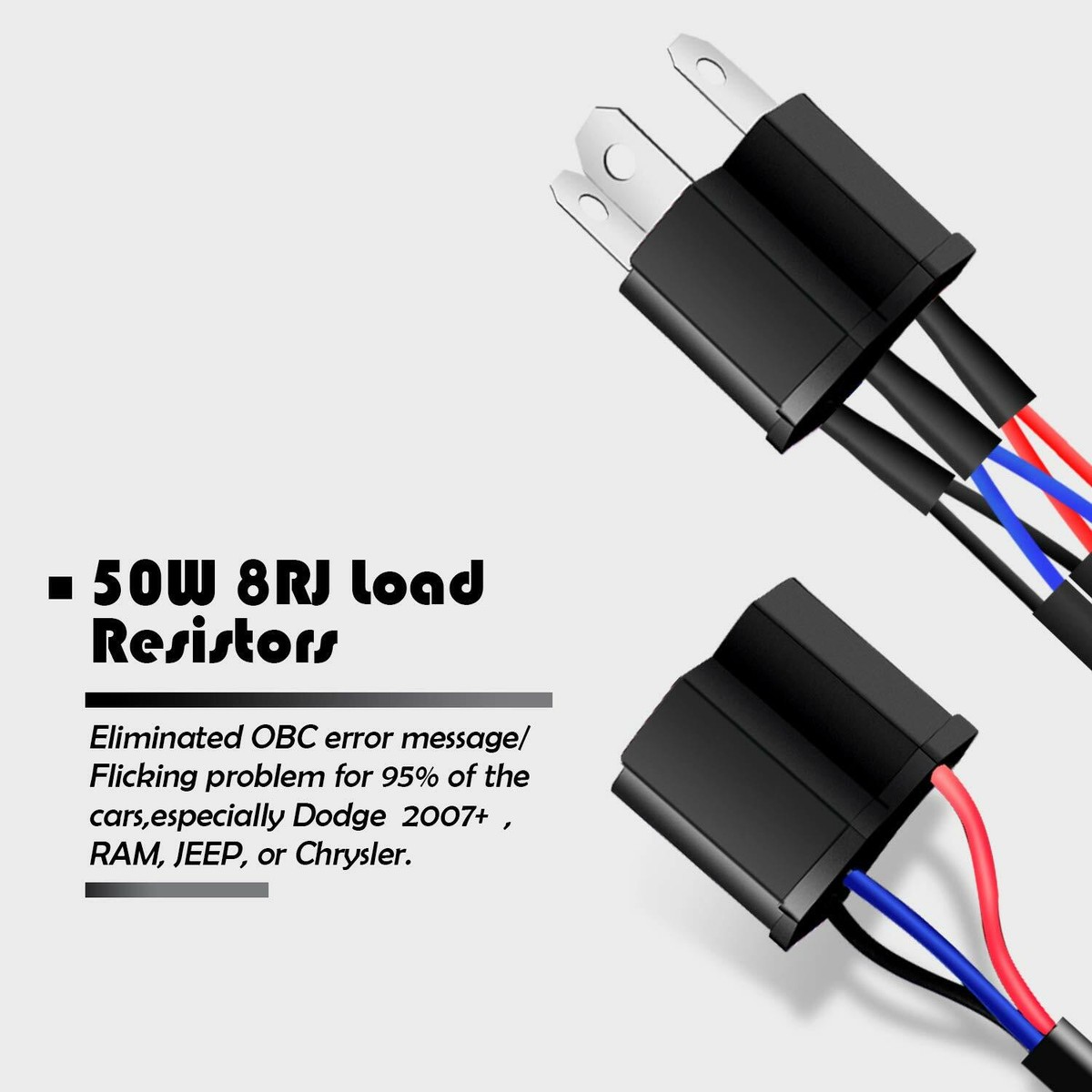 2 Bombillas H13 LED Con Relé Antirparpadeo Y Libre De Errores Para Coche (12V, 50W)