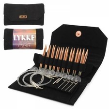 Lykke ::3.5" Cypra Interchangeable Needle Set:: Black Vegan Suede Case