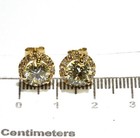 GIA 14k yellow gold 2.64ct round lab grown diamond halo earrings unique — photo 5