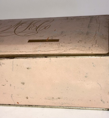 MARSHALL FIELD & CO Vintage Hinged Tin Chicago Pink MCM - Picture 12 of 14