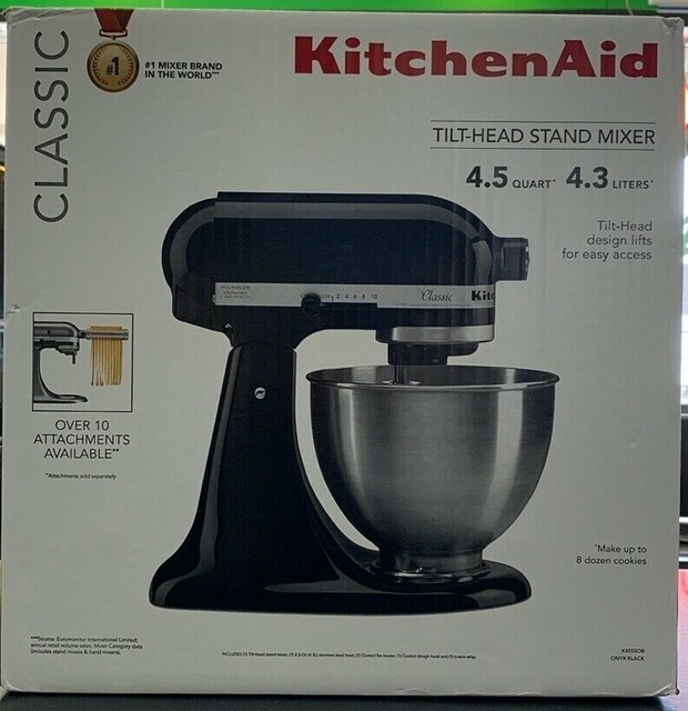 KitchenAid K45SS Classic Series Tilt Head Stand Mixer 4.5 Quart Onyx