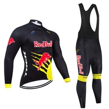 Tuta ciclismo Invernale Red Bull 2024 MTB completo set Felpato Termico