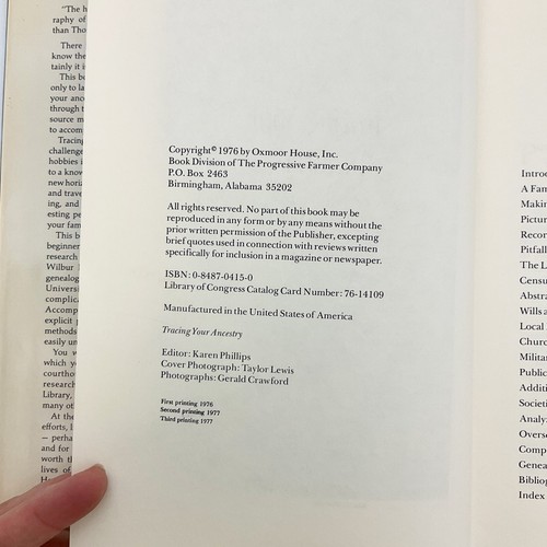 Tracing Your Ancestry Wilbur Helmbold Hardcover Books 1976 Genealogy Research - Picture 9 of 22
