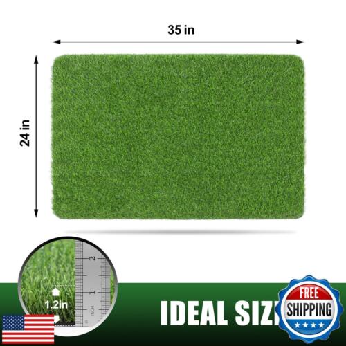 TREETONE Artificial Grass Door Mat, Thick Turf Grass Indoor/Outdoor Rug, Perf - Picture 2 of 5