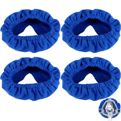CPAP Mask Cushion Covers Soft Full Face Elastic Pads Reduce Red Marks Blue 4 Pcs