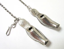 Antique Figural Square-Toe Slippers Knitting Needle Guards