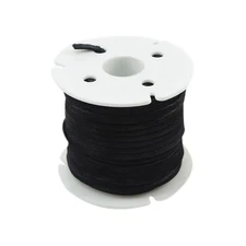 3mm Black Leather Lace Spool Jewelry Making Thread 25yd Roll Craft Cording Suede
