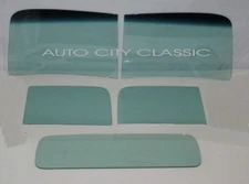 1939 - 1942 1946 - 1947 Dodge Pickup Glass Windshield Door Back Set Green