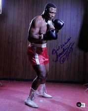Joe Frazier Legendary Fighter Signed Photograph 11x14 Beckett Authenticated