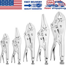 Workpro 5-piece 5710 Inch Curved Jaw Pliers 6.59 Inch Long Nose Pliers New