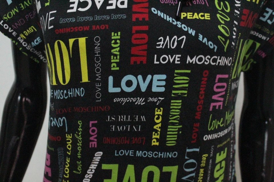 Love Moschino Sudadera Mujer T-Shirt Talla S Con Escritos Multicolor Con Capucha - Imagen 4 de 4