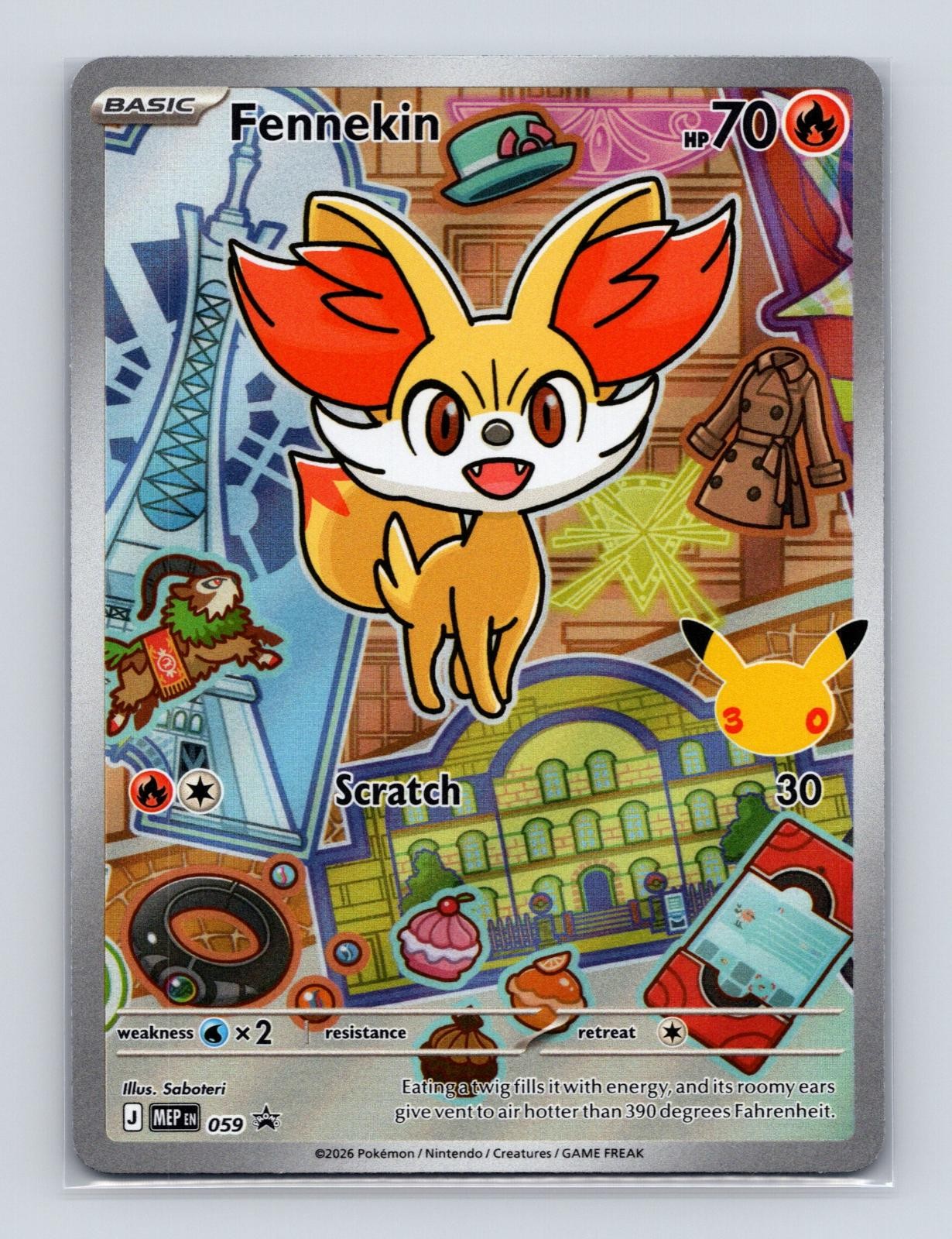 Fennekin 059 Promo First Partner Collection 2026 Pokemon Holo NM